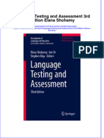 Textbook Language Testing and Assessment 3Rd Edition Elana Shohamy Ebook All Chapter PDF