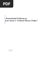 Postcolonial Criticism As Lois Tysons CR