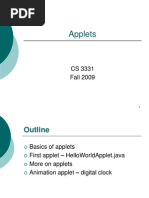 Applets: CS 3331 Fall 2009