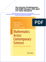 Download textbook Mathematics Across Contemporary Sciences Aus Icms Sharjah Uae April 2015 Taher Abualrub ebook all chapter pdf 