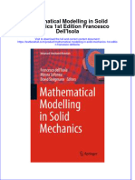 Download textbook Mathematical Modelling In Solid Mechanics 1St Edition Francesco Dellisola ebook all chapter pdf 