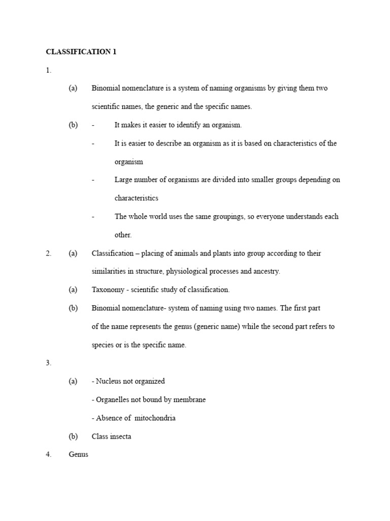 Understanding Binomial Nomenclature and Taxonomy | PDF | Social Science