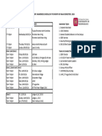 UNITECH Semester 1 Residential Awarness Schedule - 2024