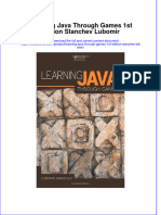 Full Chapter Learning Java Through Games 1St Edition Stanchev Lubomir PDF