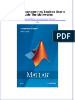 PDF Matlab Econometrics Toolbox User S Guide The Mathworks Ebook Full Chapter