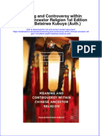 Textbook Meaning and Controversy Within Chinese Ancestor Religion 1St Edition Paulin Batairwa Kubuya Auth Ebook All Chapter PDF