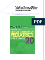 Download textbook Mcqs In Pediatrics Review Of Nelson Textbook Of Pediatrics 20Th Edition Zuhair M Almusawi ebook all chapter pdf 