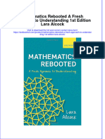 Textbook Mathematics Rebooted A Fresh Approach To Understanding 1St Edition Lara Alcock Ebook All Chapter PDF