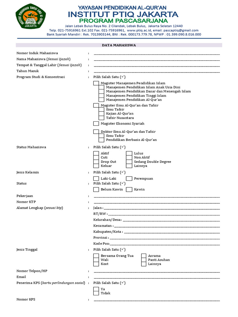 2023 01 03 Form Her-Registrasi PMB 2022 Genap | PDF