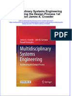 Textbook Multidisciplinary Systems Engineering Architecting The Design Process 1St Edition James A Crowder Ebook All Chapter PDF