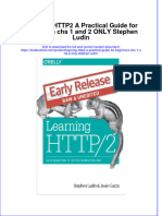 Download textbook Learning Http2 A Practical Guide For Beginners Chs 1 And 2 Only Stephen Ludin ebook all chapter pdf 