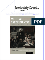 Textbook Medical Experimentation Personal Integrity and Social Policy New Edition Fried Ebook All Chapter PDF