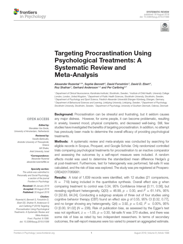 Fpsyg 09 01588 | PDF | Effect Size | Meta Analysis