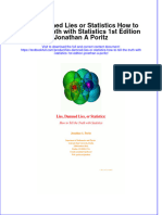 Full Chapter Lies Damned Lies or Statistics How To Tell The Truth With Statistics 1St Edition Jonathan A Poritz PDF