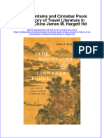 PDF Jade Mountains and Cinnabar Pools The History of Travel Literature in Imperial China James M Hargett HD Ebook Full Chapter