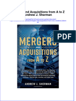 Download textbook Mergers And Acquisitions From A To Z Andrew J Sherman ebook all chapter pdf 