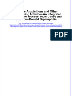 Mergers Acquisitions and Other Restructuring Activities An Integrated Approach To Process Tools Cases and Solutions Donald Depamphilis