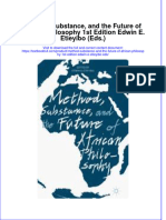 Download textbook Method Substance And The Future Of African Philosophy 1St Edition Edwin E Etieyibo Eds ebook all chapter pdf 