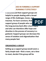 Forming A Support Group and Role of Support Group