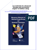 Download textbook Mesoporous Materials For Advanced Energy Storage And Conversion Technologies 1St Edition Jiang ebook all chapter pdf 