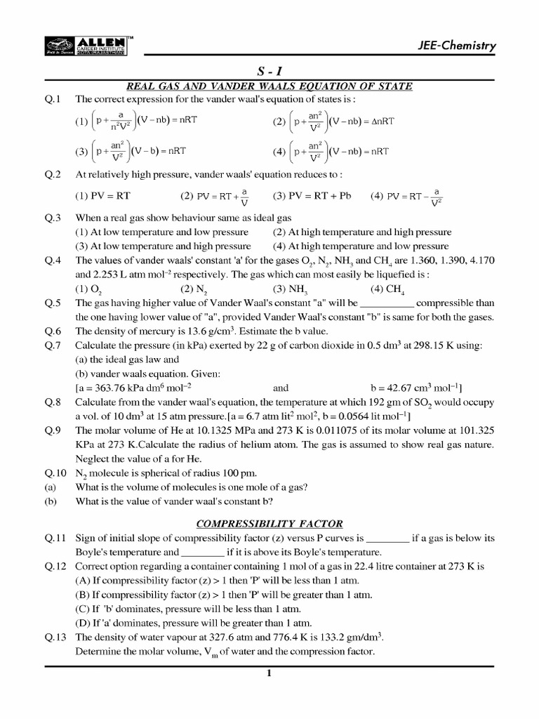 Real Gas | PDF