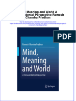 PDF Mind Meaning and World A Transcendental Perspective Ramesh Chandra Pradhan Ebook Full Chapter