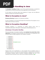 Exception Handling in Java