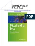 Textbook Mitochondrial Dna Methods and Protocols 3Rd Edition Matthew Mckenzie Eds Ebook All Chapter PDF