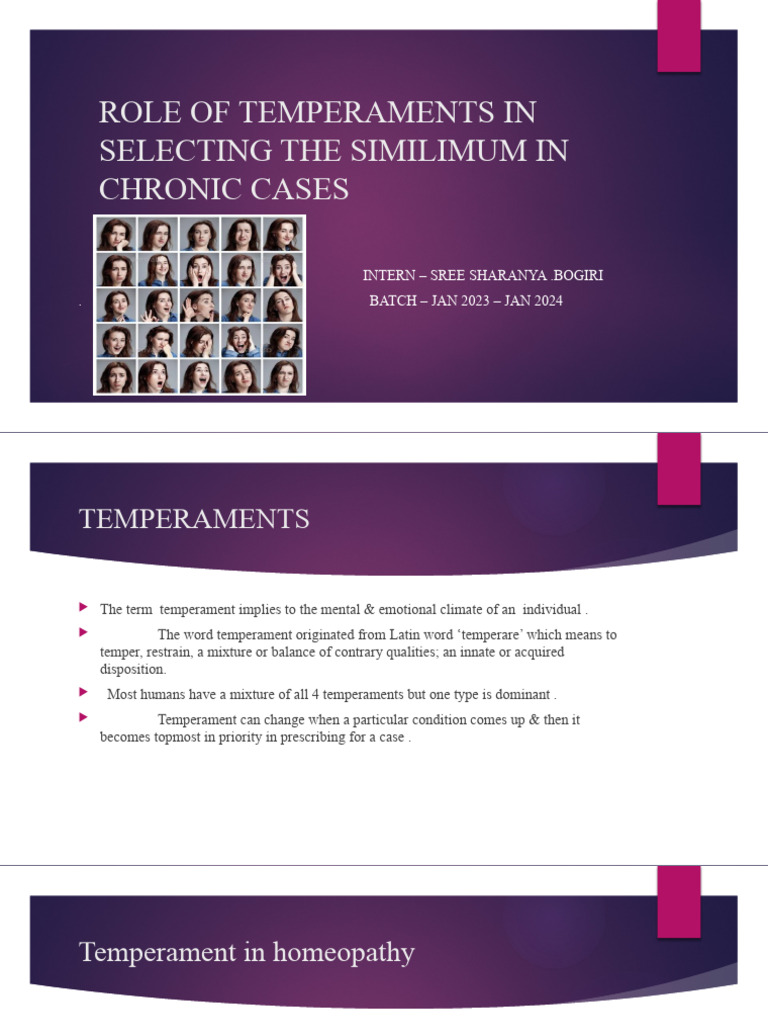 Temperaments ( Final ) Sharanya | PDF | Temperament | Psychology