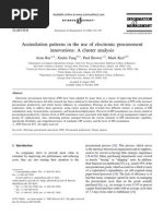 Assimilation patterns in the use of electronic procurement innovations A cluster analysis