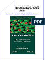 Textbook Live Cell Assays From Research To Health and Regulatory Applications 1St Edition Furger Ebook All Chapter PDF