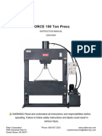 150 Ton Press Instruction Manual