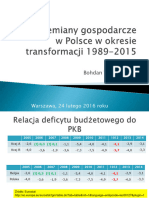 Przemiany Gospodarcze W Polsce W Okresie Transformacji