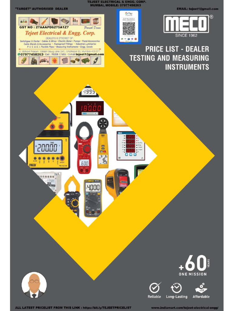 Meco Clamp & Multimeter Price List Wef 01042023 PDF