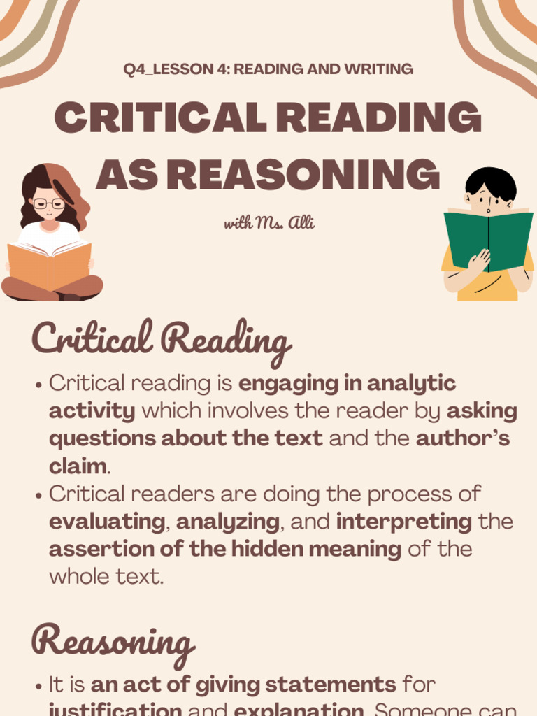 Understanding Critical Reading Skills | PDF