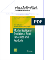 PDF Modernization of Traditional Food Processes and Products 1St Edition Anna Mcelhatton Ebook Full Chapter