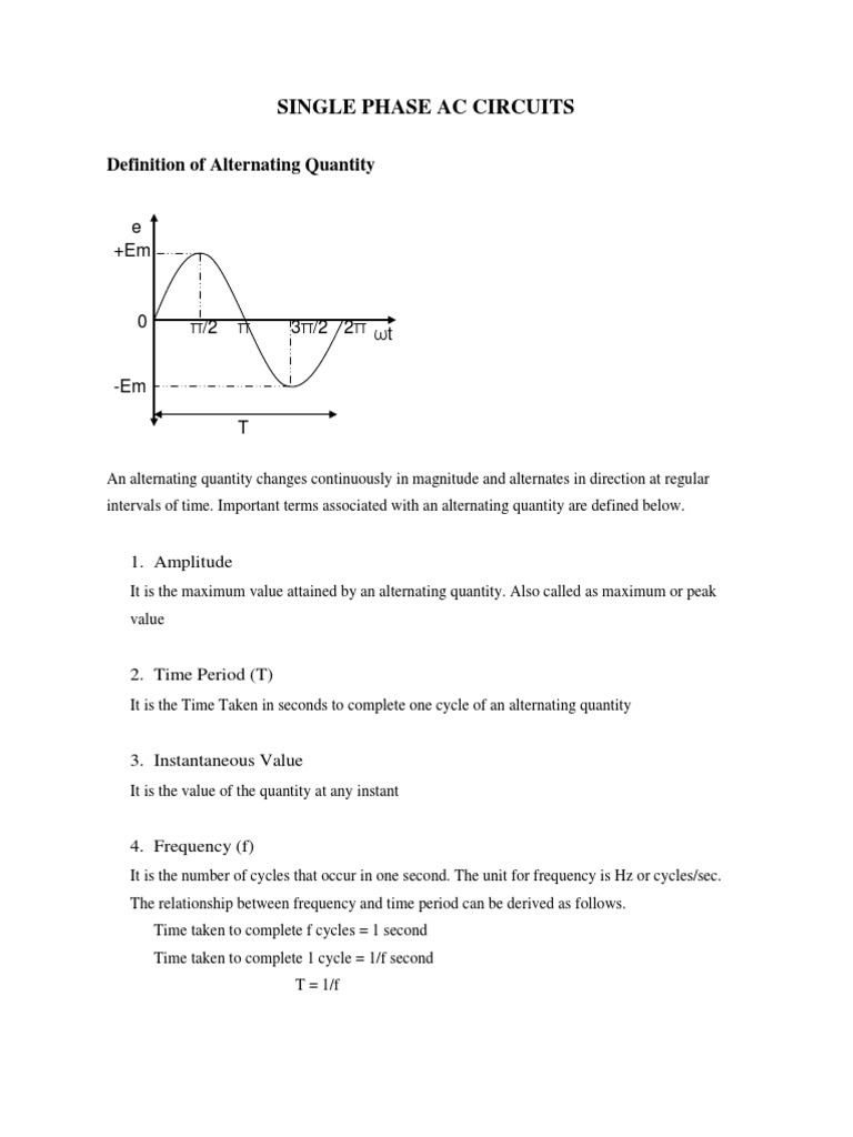 Basic Electrical Notes Ac Power Series And Parallel Circuits