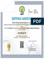 Sertifikat Akreditasi S1 Akuntansi Institut Rahmaniyah Sekayu