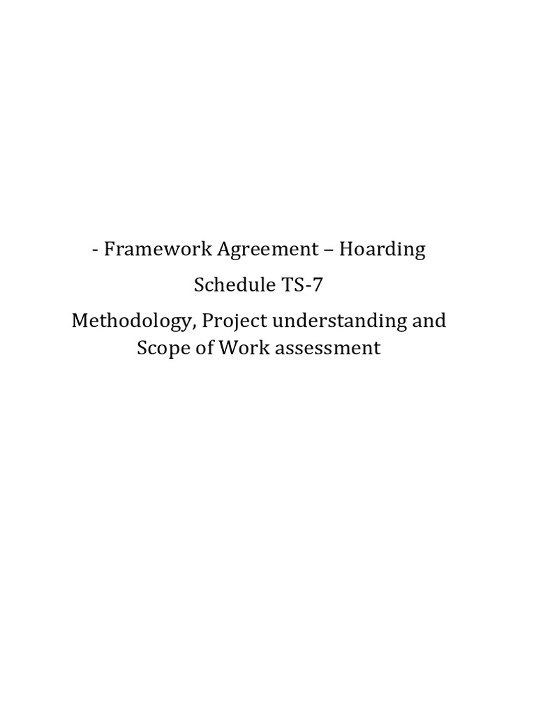Schedule TS-7 Methodolgy and Understanding For HOARDING | PDF ...