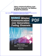 Download textbook Mimo Wireless Communications Over Generalized Fading Channels 1St Edition Brijesh Kumbhani ebook all chapter pdf 
