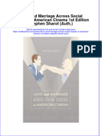 Download textbook Love And Marriage Across Social Classes In American Cinema 1St Edition Stephen Sharot Auth ebook all chapter pdf 