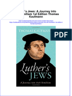 Textbook Luthers Jews A Journey Into Anti Semitism 1St Edition Thomas Kaufmann Ebook All Chapter PDF