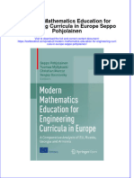 Download textbook Modern Mathematics Education For Engineering Curricula In Europe Seppo Pohjolainen ebook all chapter pdf 