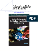 Textbook Modern Technologies For Big Data Classification and Clustering 1St Edition Hari Seetha Ebook All Chapter PDF