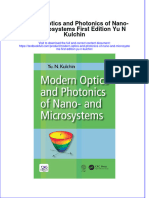 Download textbook Modern Optics And Photonics Of Nano And Microsystems First Edition Yu N Kulchin ebook all chapter pdf 