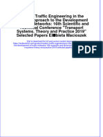 Download pdf Modern Traffic Engineering In The System Approach To The Development Of Traffic Networks 16Th Scientific And Technical Conference Transport Systems Theory And Practice 2019 Selected Papers Elzbiet ebook full chapter 