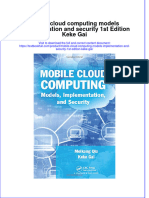 Download textbook Mobile Cloud Computing Models Implementation And Security 1St Edition Keke Gai ebook all chapter pdf 
