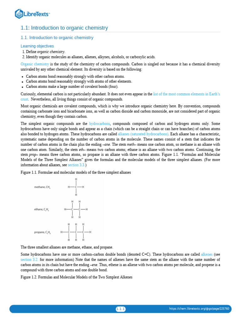 1.01 Introduction To Organic Chemistry | Download Free PDF | Functional ...