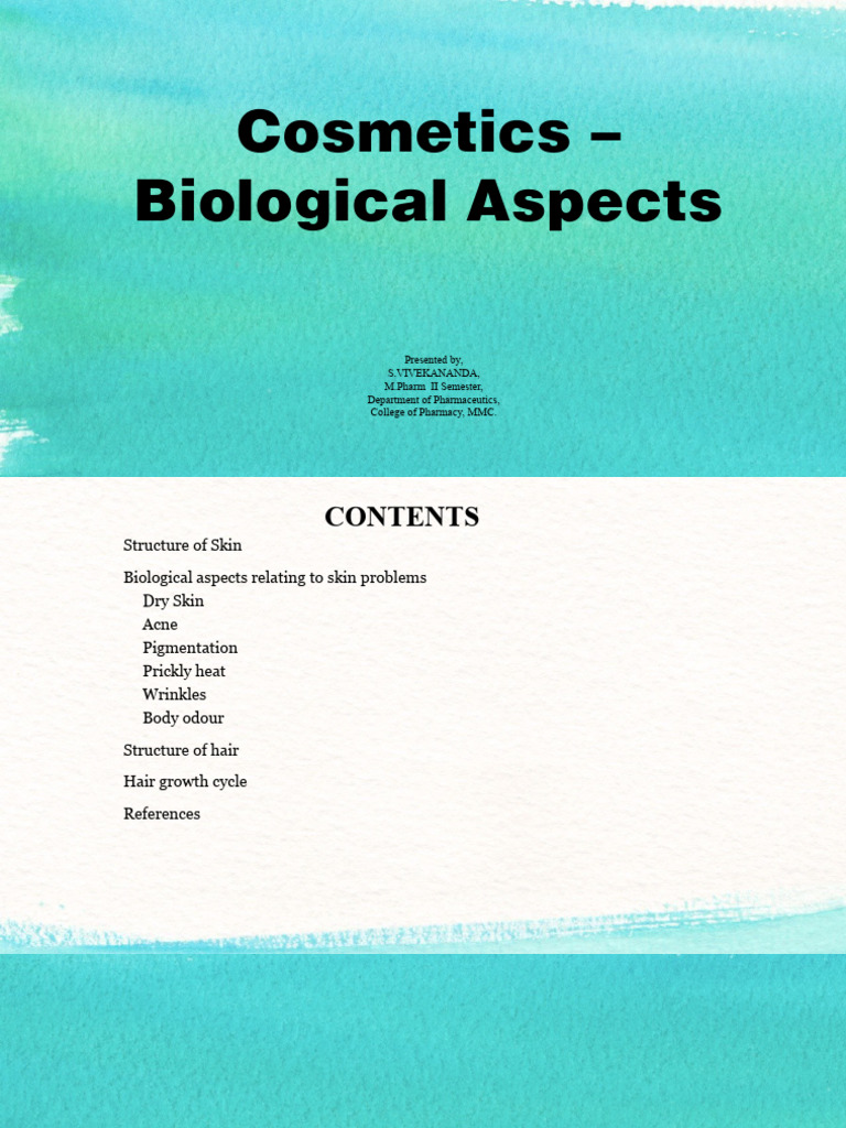 Biological Aspects of Skin and Hair | PDF | Skin | Epidermis