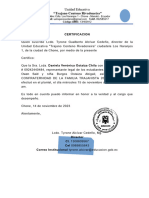 Certificacion de Asistencia A Evento de Padre de Familia y Certificacion de Estadistica de Estudiantes 2022